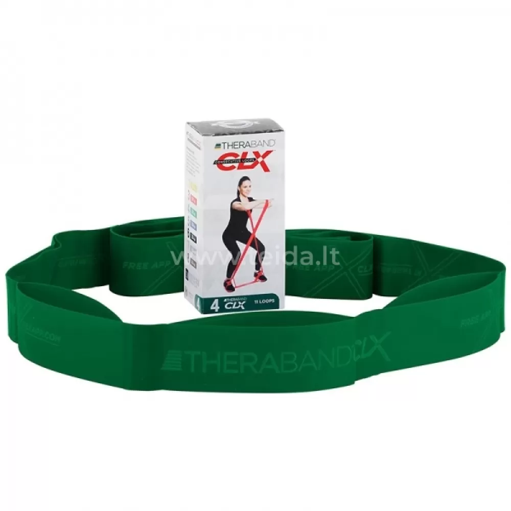 Thera-Band juosta su kilpomis CLX, žalia