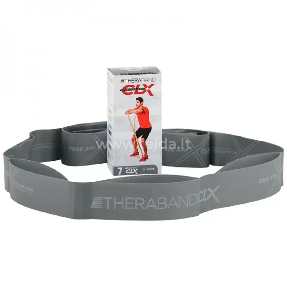Thera-Band juosta su kilpomis CLX, sidabrinė, 2.2m