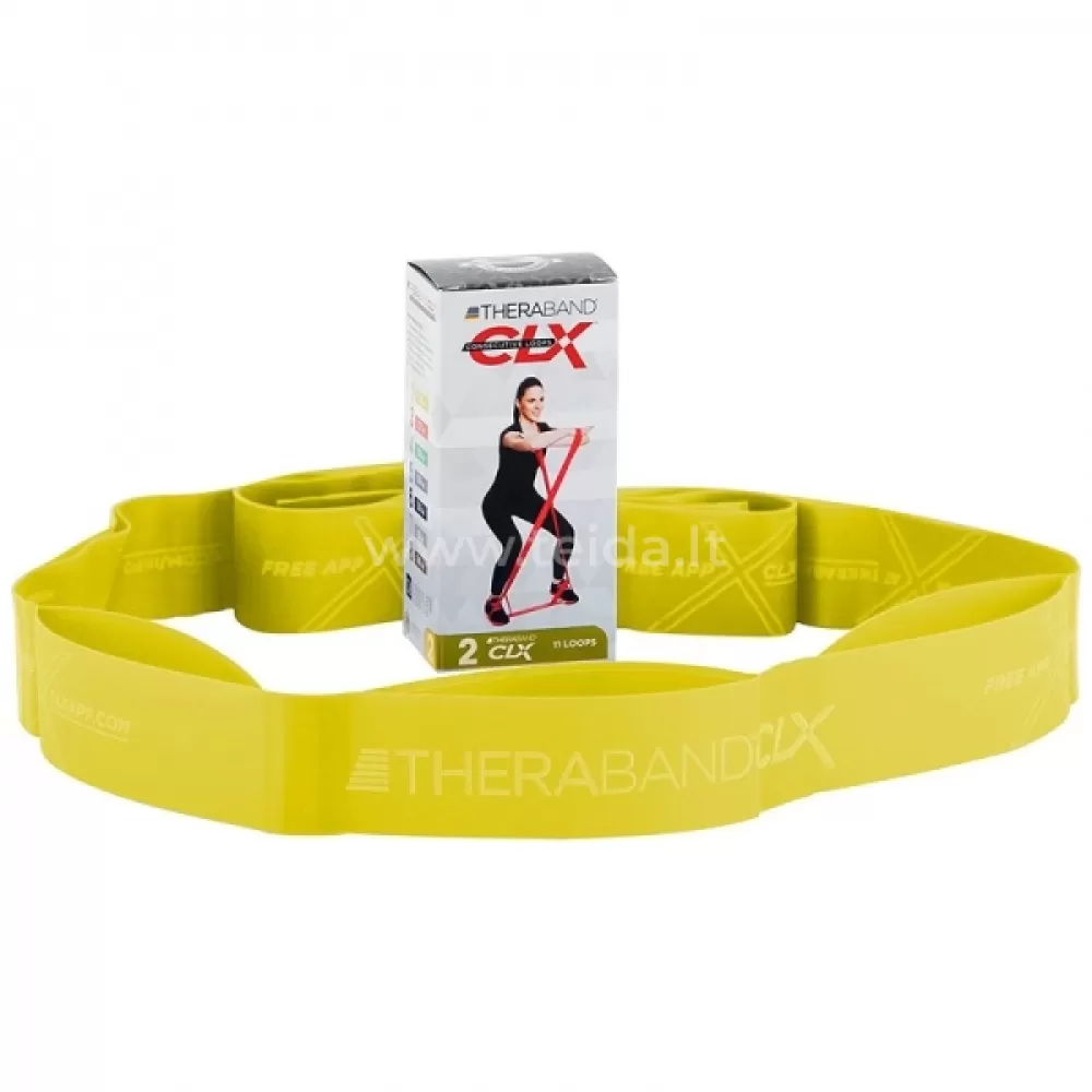 Thera-Band juosta su kilpomis CLX, geltona
