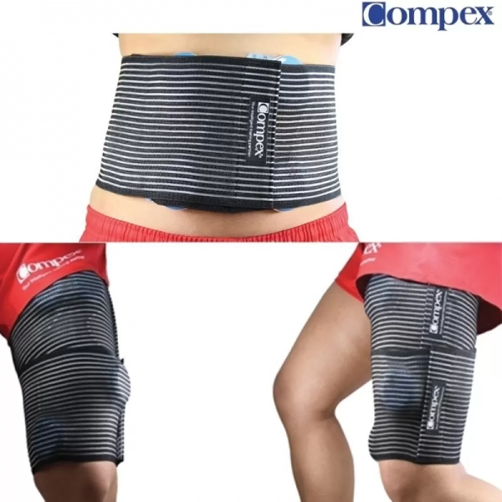 COMPEX elastinių juostų rinkinys (4vnt) elektrodų/modulių tvirtinimui su velcro COMPEX elastinių juostų rinkinys (4vnt) elektrodų/modulių tvirtinimui su velcro