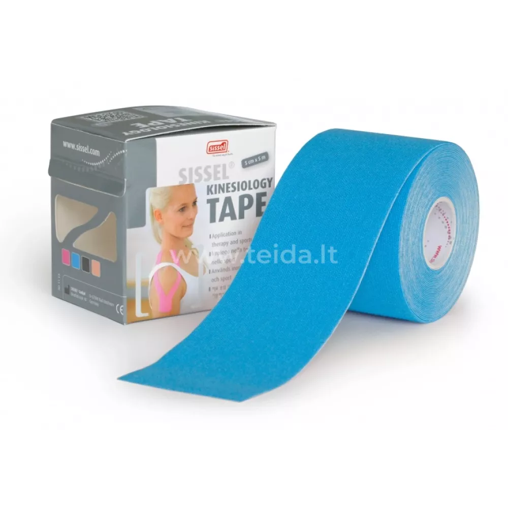SISSEL® kineziologinis teipas, 5 cm x 5 m, mėlynas