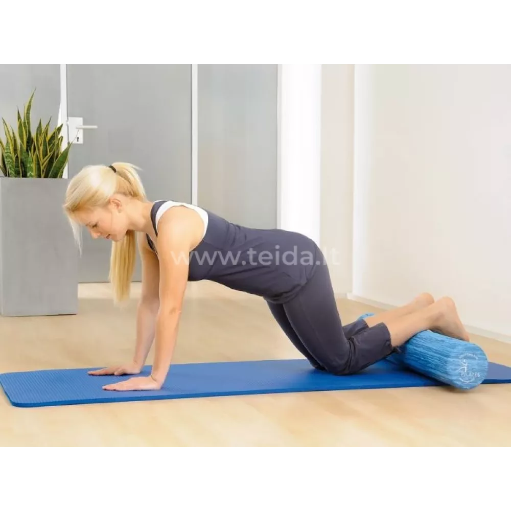 SISSEL® Pilates Roller Pro Soft volas, 90 cm, margai mėlynas