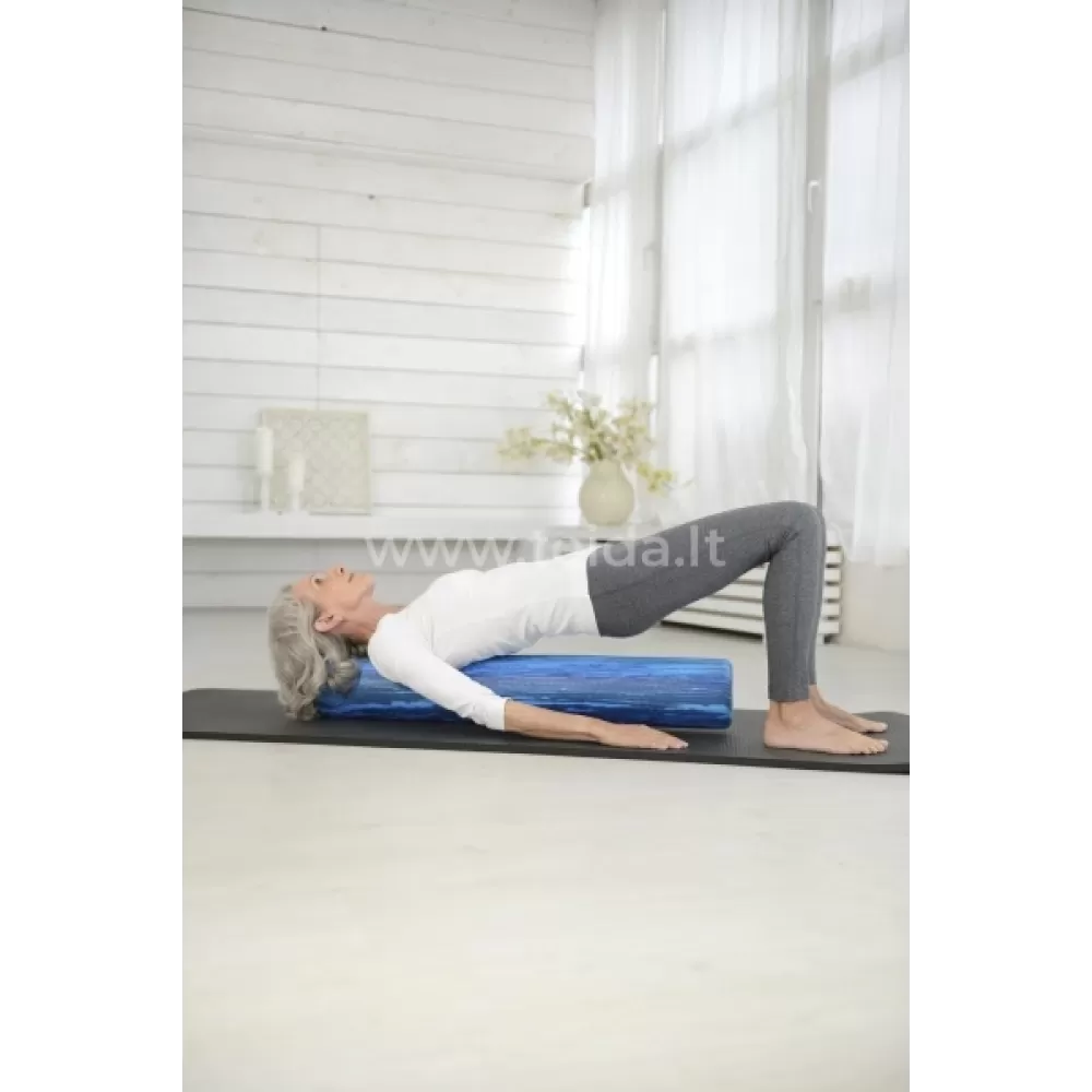 SISSEL® Pilates Roller Pro Soft volas, 90 cm, margai mėlynas SISSEL® Pilates Roller Pro Soft volas, 90 cm, margai mėlynas