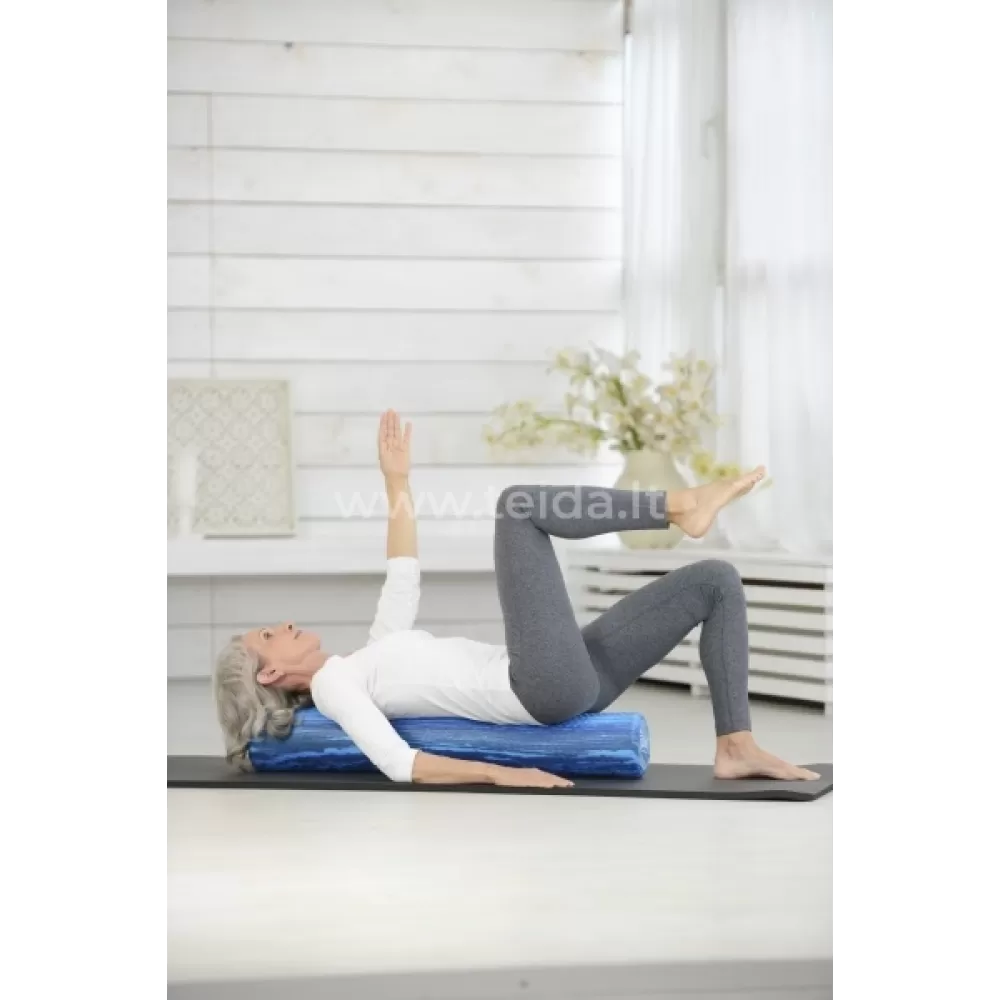 SISSEL® Pilates Roller Pro Soft volas, 90 cm, margai mėlynas SISSEL® Pilates Roller Pro Soft volas, 90 cm, margai mėlynas
