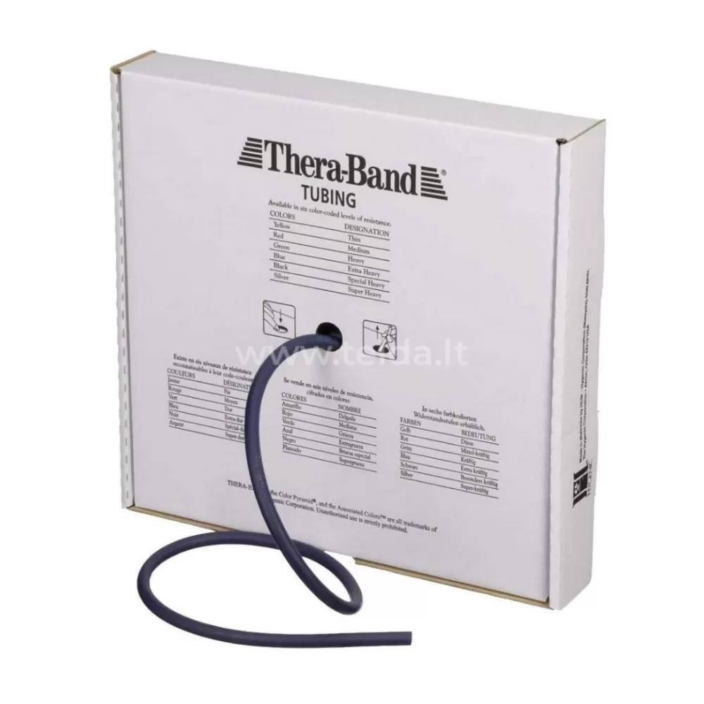 Thera-band apvali elastinė juosta, mėlyna, 1m