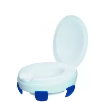 Paaukštinta tualeto sėdynė Clipper su dangčiu (su fiksatoriais)