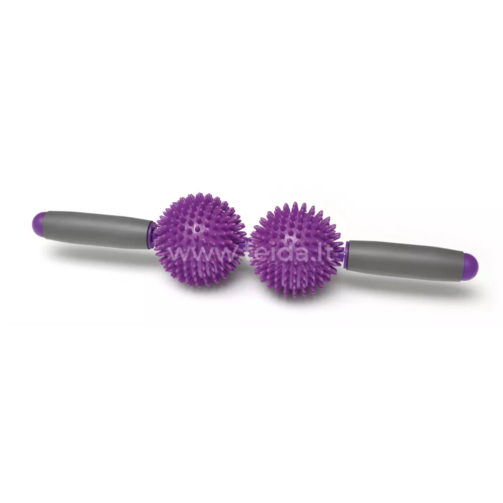 SISSEL® Spiky Twin Roller masažuoklis, violetinis