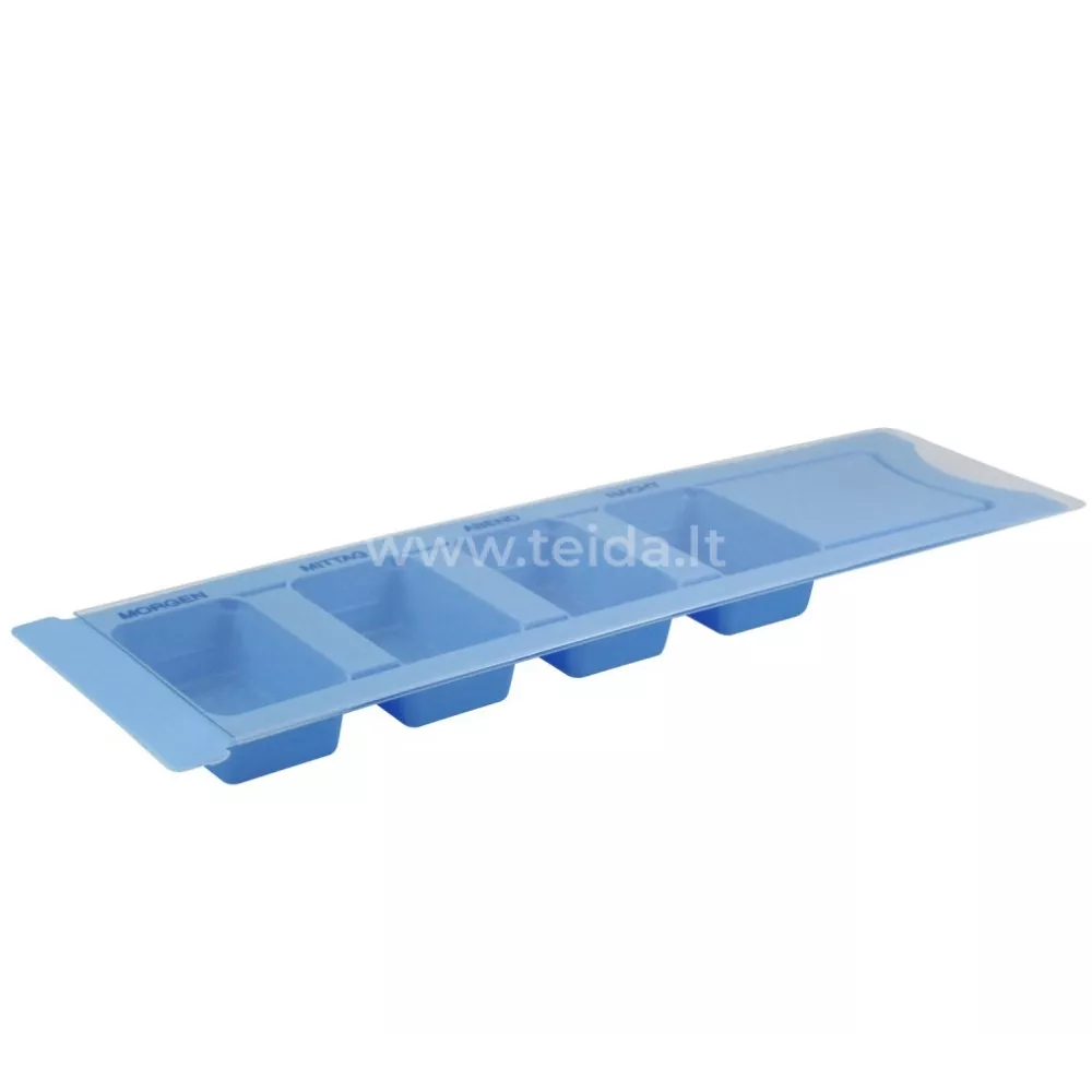 Dėžutė/dispenseris tabletėms dienai, mėlyna Dėžutė/dispenseris tabletėms dienai, mėlyna