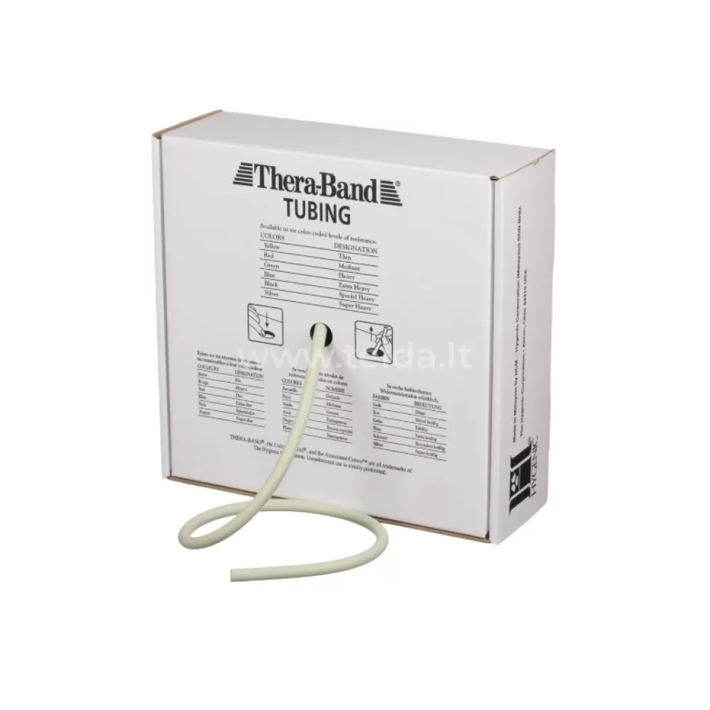 Thera-band apvali elastinė juosta, sidabro, 1m