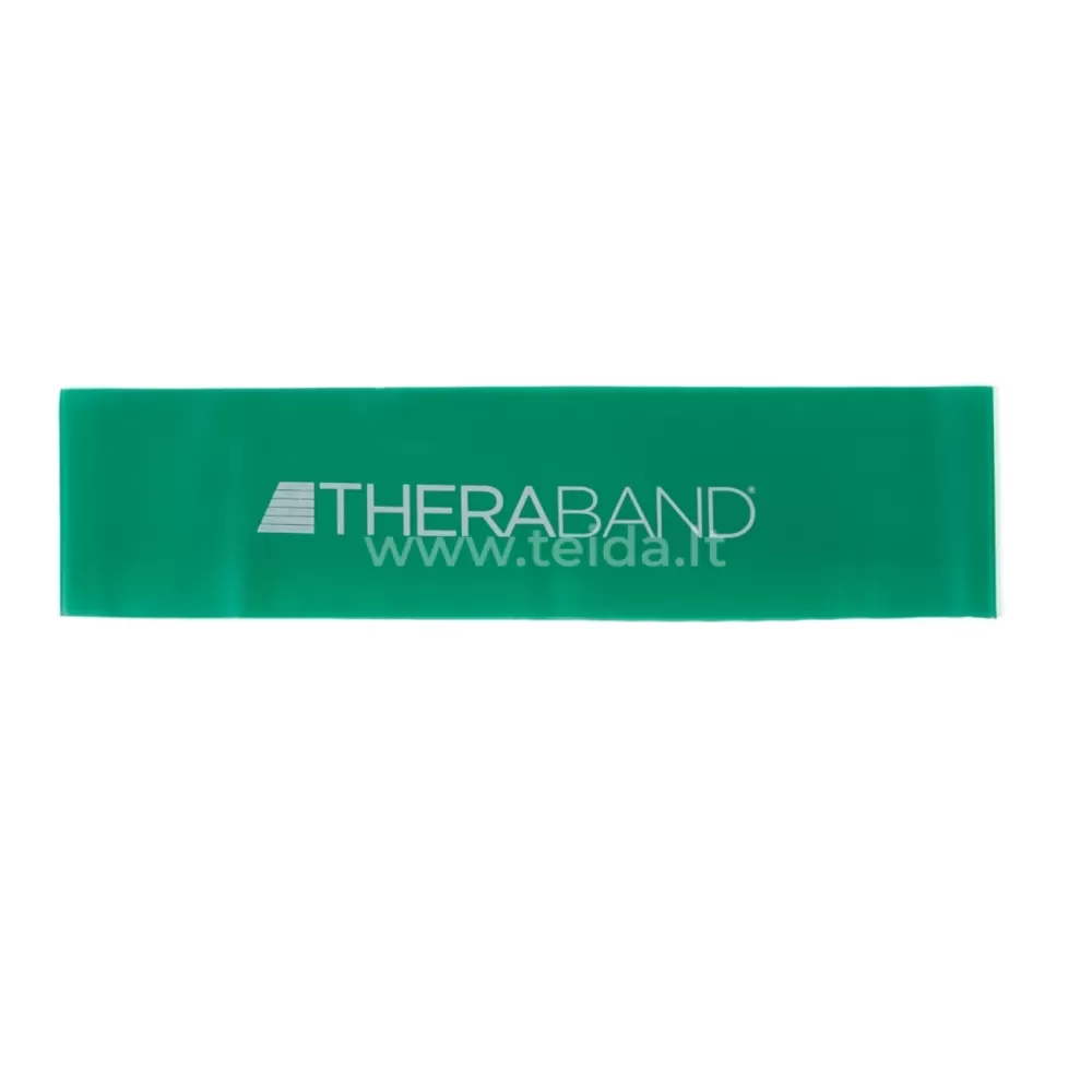 Thera-Band elastinės juostos kilpa, žalia, plati