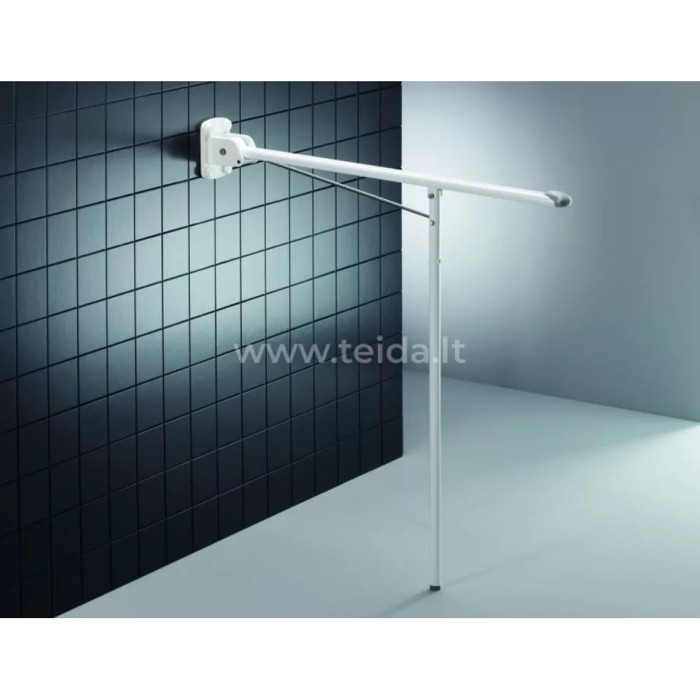 Atlenkiamas turėklas su kojele, 85 cm
