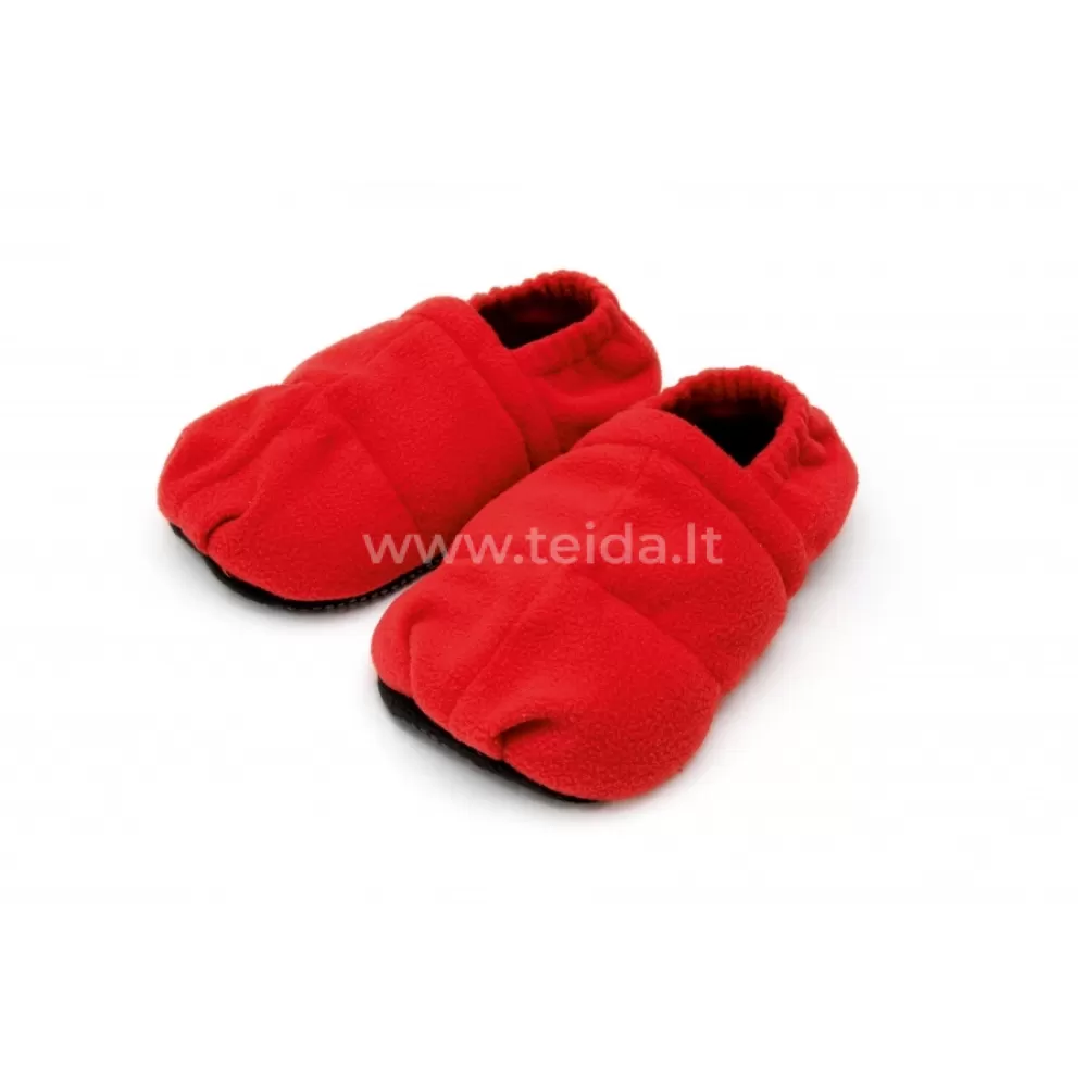 SISSEL® Linum Relax šildančios šlepetės, 41 - 45 dydis, raudonos