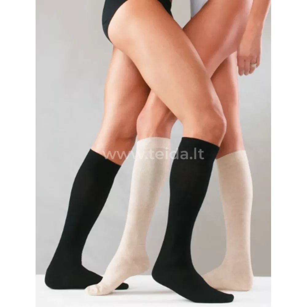 Kompresinės kojinės su medvilne, juodos spalvos, dydis M