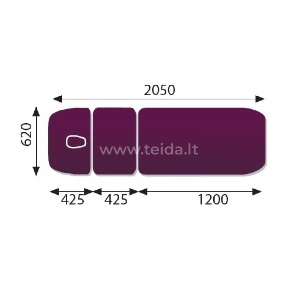 3-jų dalių elektrinis masažo stalas su periferiniu valdymu PICASSO XL SUITE