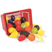 Žaislinis pirkinių krepšys su vaisiais