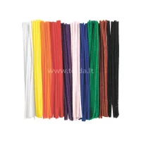 Įvairių spalvų lanksčios lazdelės su šereliais