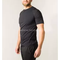 Laikyseną koreguojantys marškinėliai vyrams, juodos spalvos