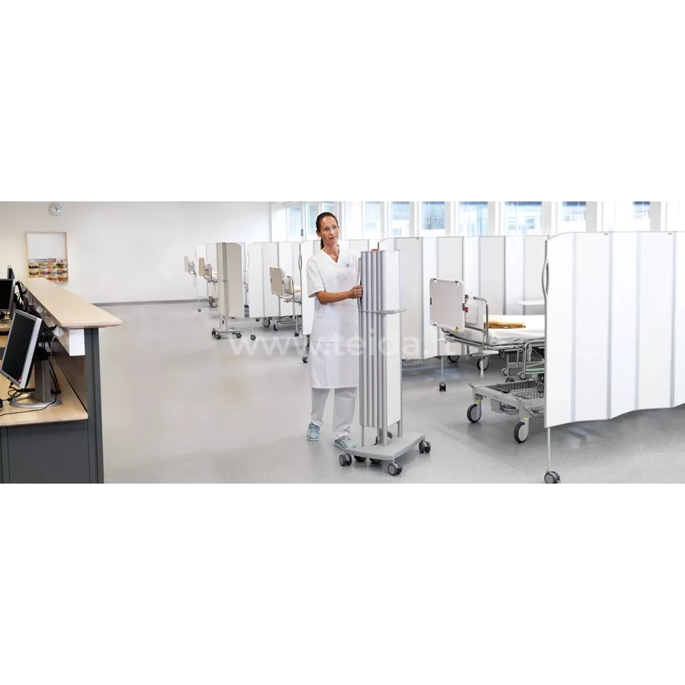 Mobilus širmos vežimėlis vienai širmai