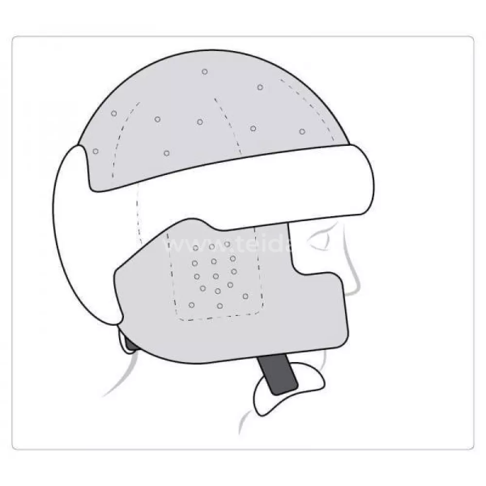 Apsauginis šalmas Starlight® Protect Leather uždaru viršugalviu su apsauga ausims ir skruostams