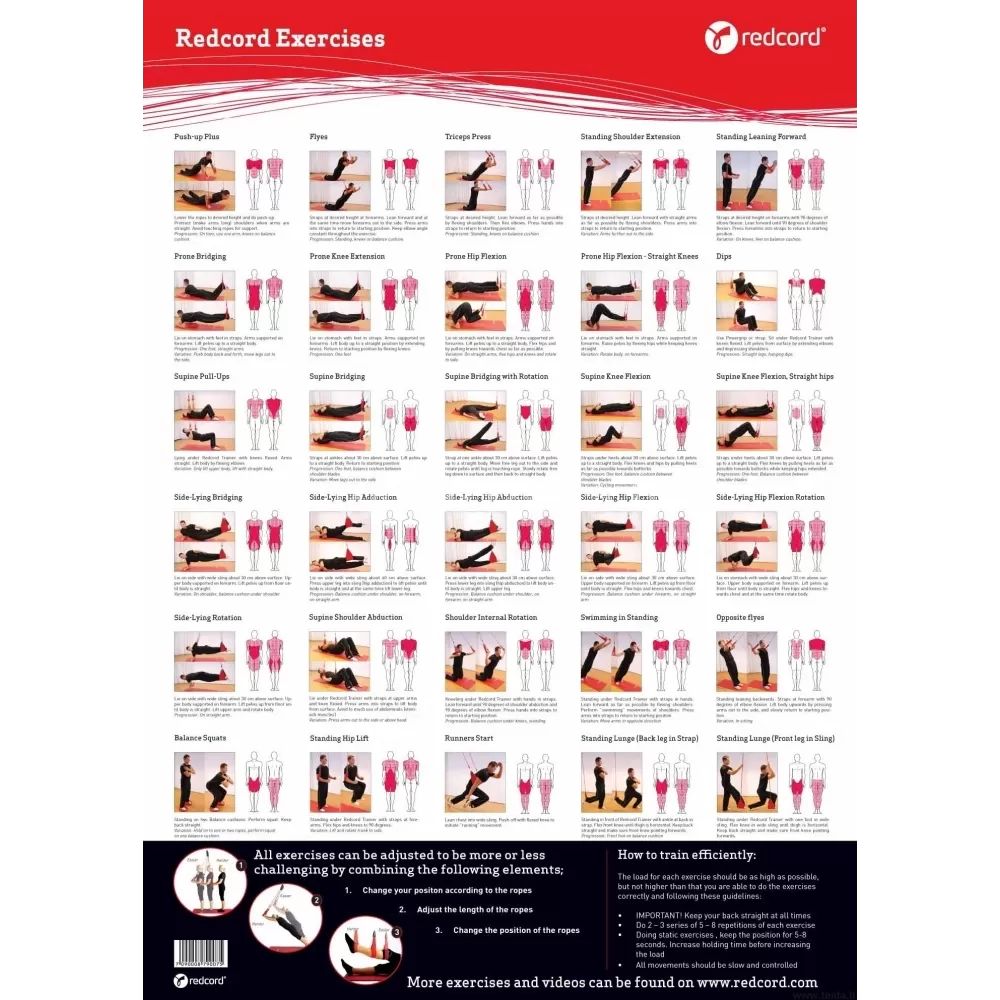 Redcord pratimų plakatas (50x70 cm)