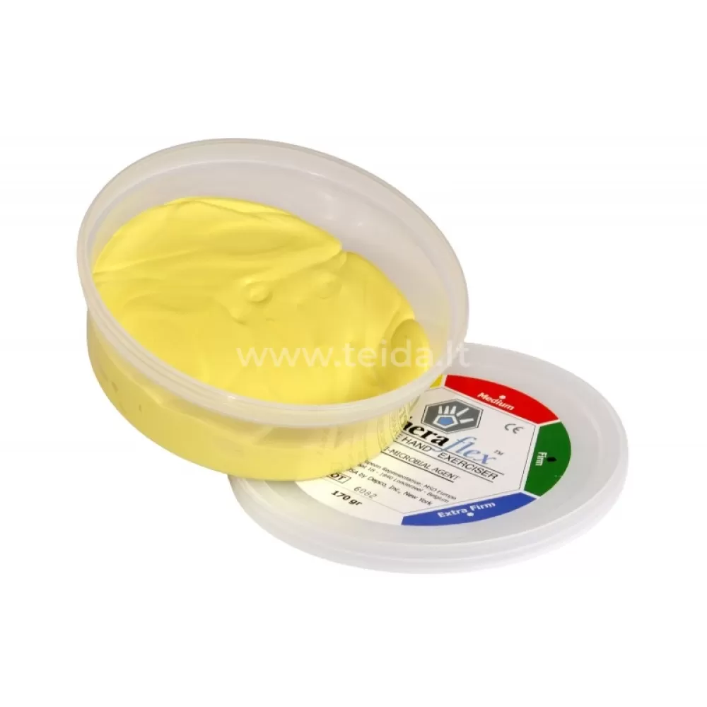 Ergoterapinė masė, geltona, minkšta