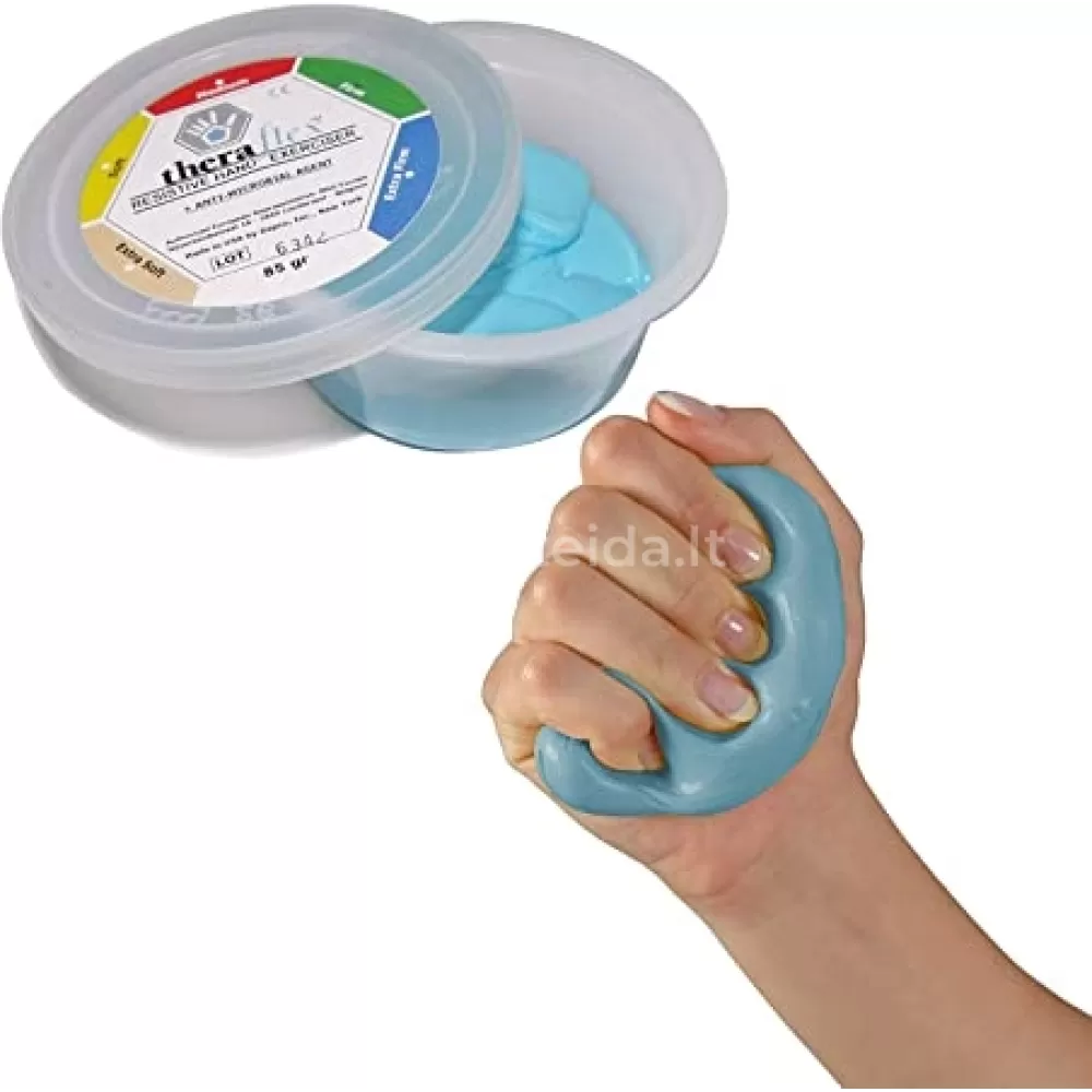 Ergoterapinė masė, mėlyna, labai kieta