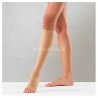 Kompresinės kojinės iki kelių, atvirais pirštais, 18-21 mm/Hg, kūno spalva