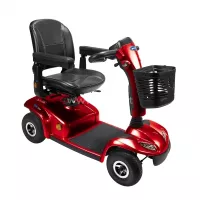 Skuteris INVACARE LEO, 8 km/h, rubino raudona, 4 ratai