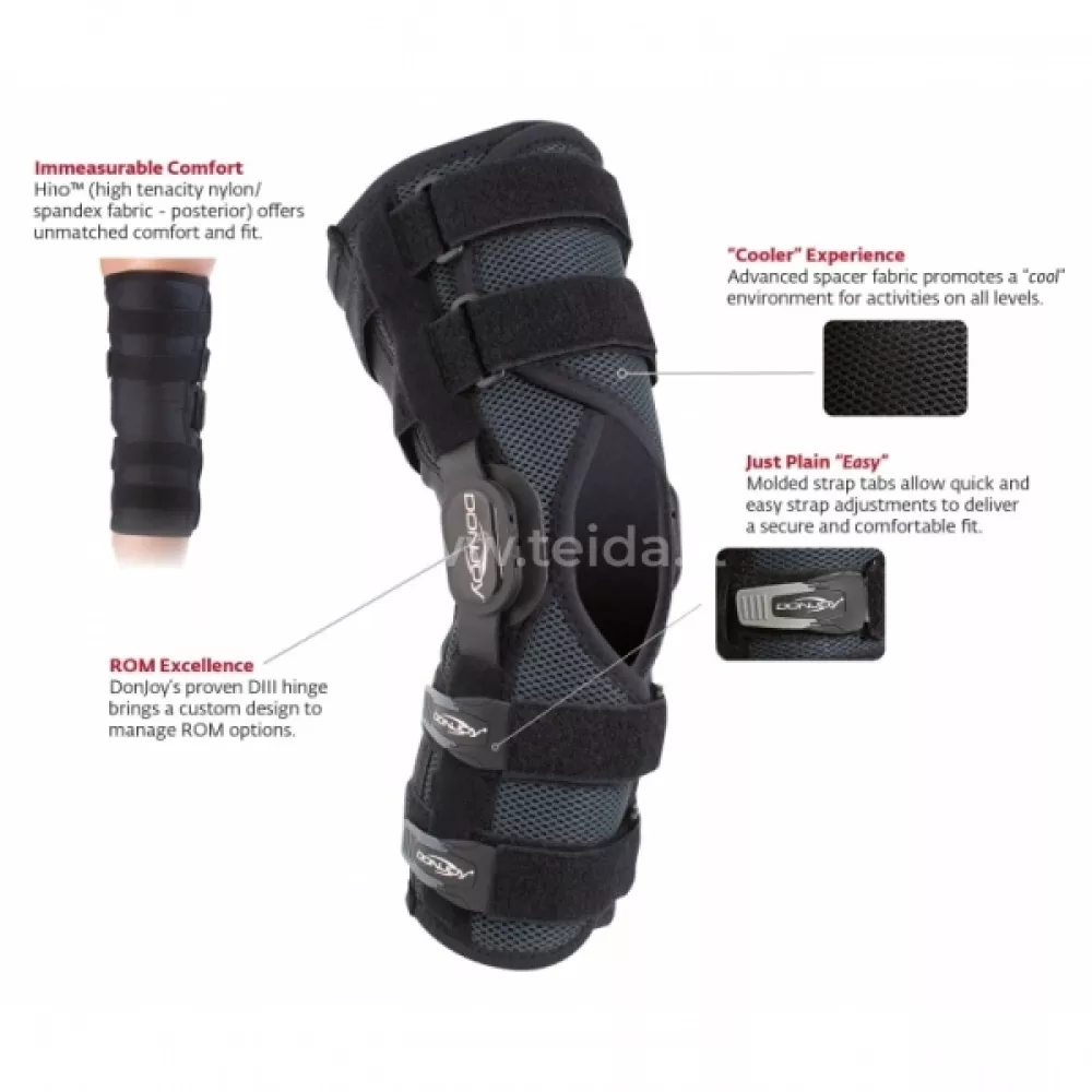 DonJoy PLAYMAKER II funkcinis kelio įtvaras, užsegamas