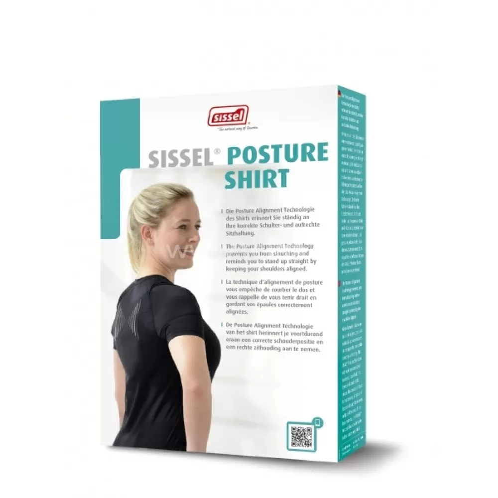 SISSEL® laikyseną koreguojantys marškinėliai moterims, juodi SISSEL® laikyseną koreguojantys marškinėliai moterims, juodi