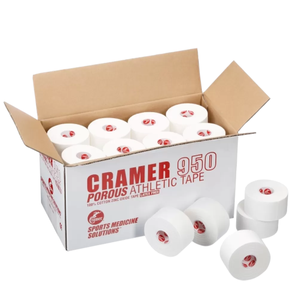 CRAMER 950 atletinis neelastinis teipas, baltas, 5 cm x 13,7 m
