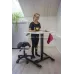 Salli mažas rašomasis stalas, juodas rėmas