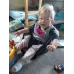 R82 Scallop sėdynė, dydis 2, raudona/mėlyna