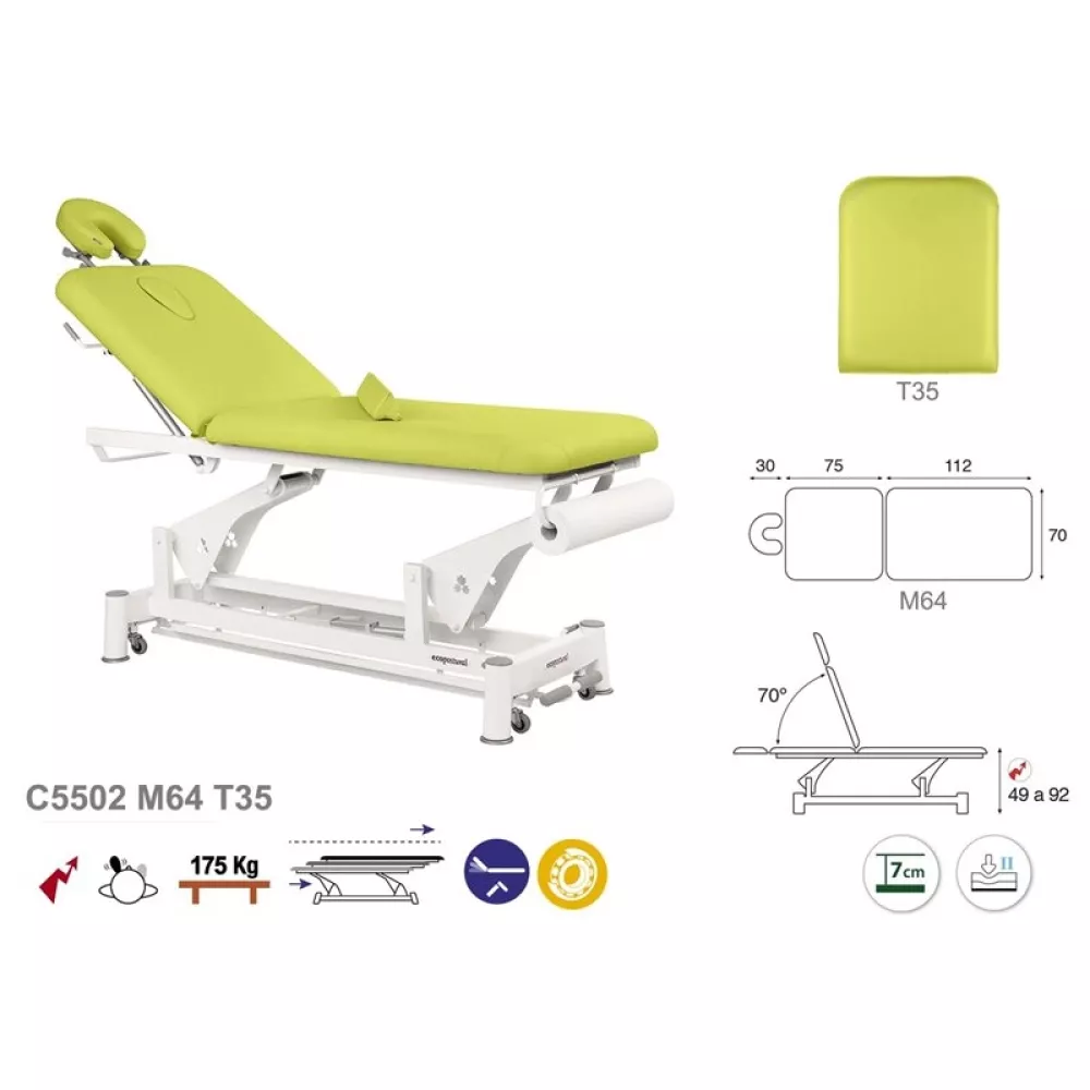 Elektrinis 2-jų dalių masažo (terapinis) stalas C5502