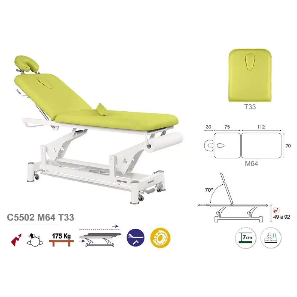 Elektrinis 2-jų dalių masažo (terapinis) stalas C5502