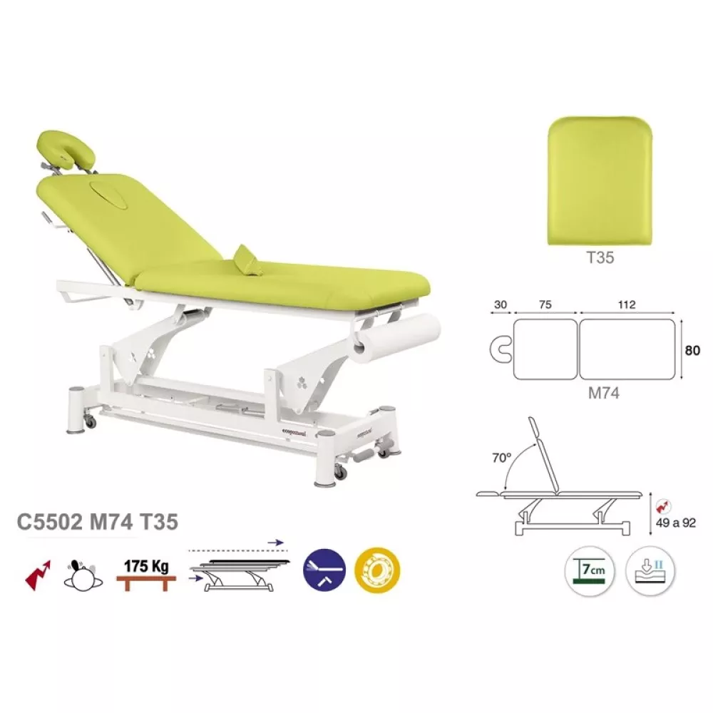 Elektrinis 2-jų dalių masažo (terapinis) stalas C5502