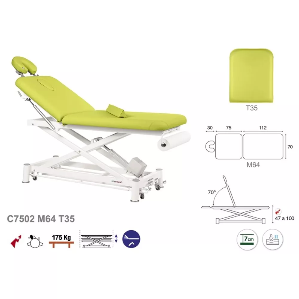 Elektrinis 2-jų dalių masažo (terapinis) stalas C7502