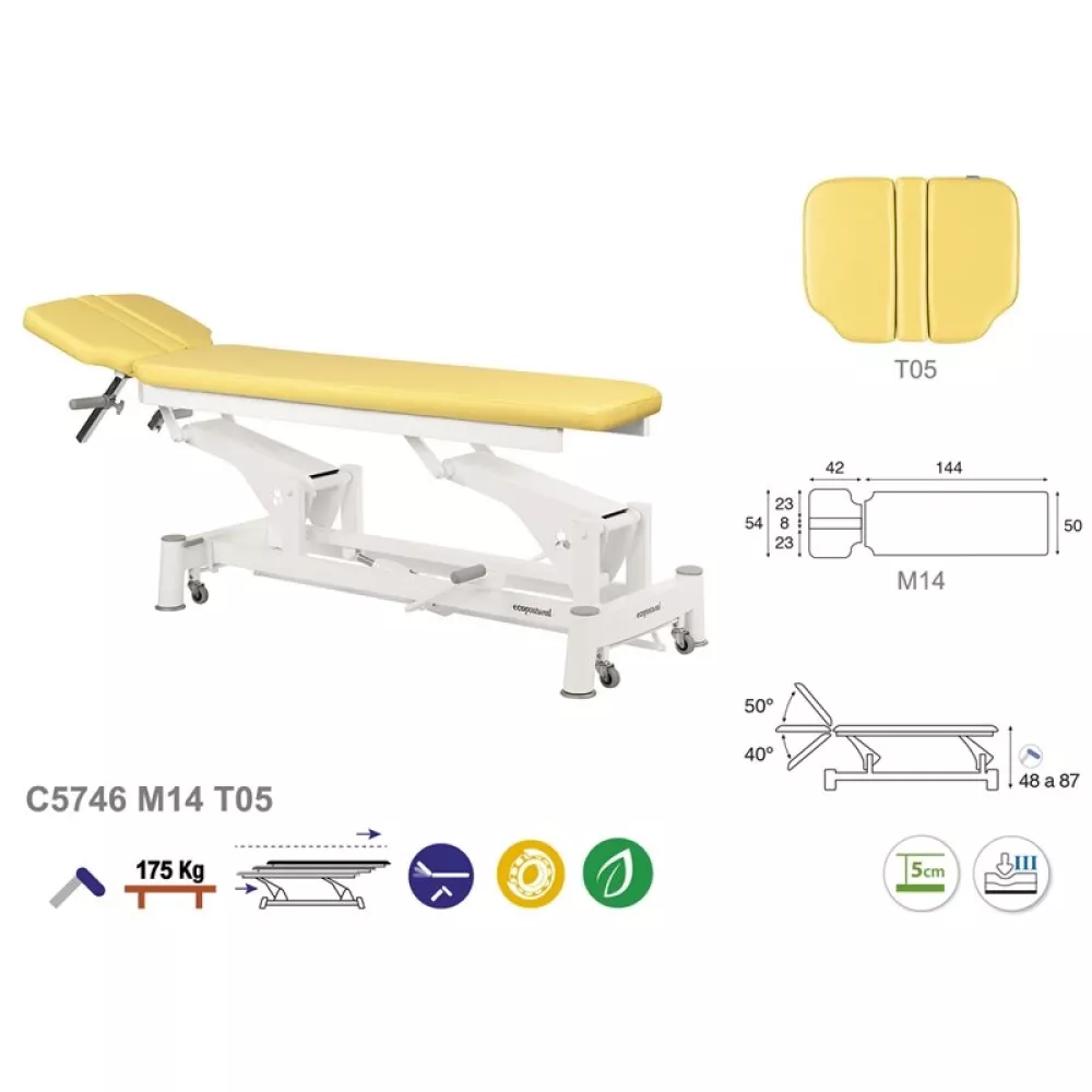 Hidraulinis 2-jų dalių masažo (terapinis) stalas C5746