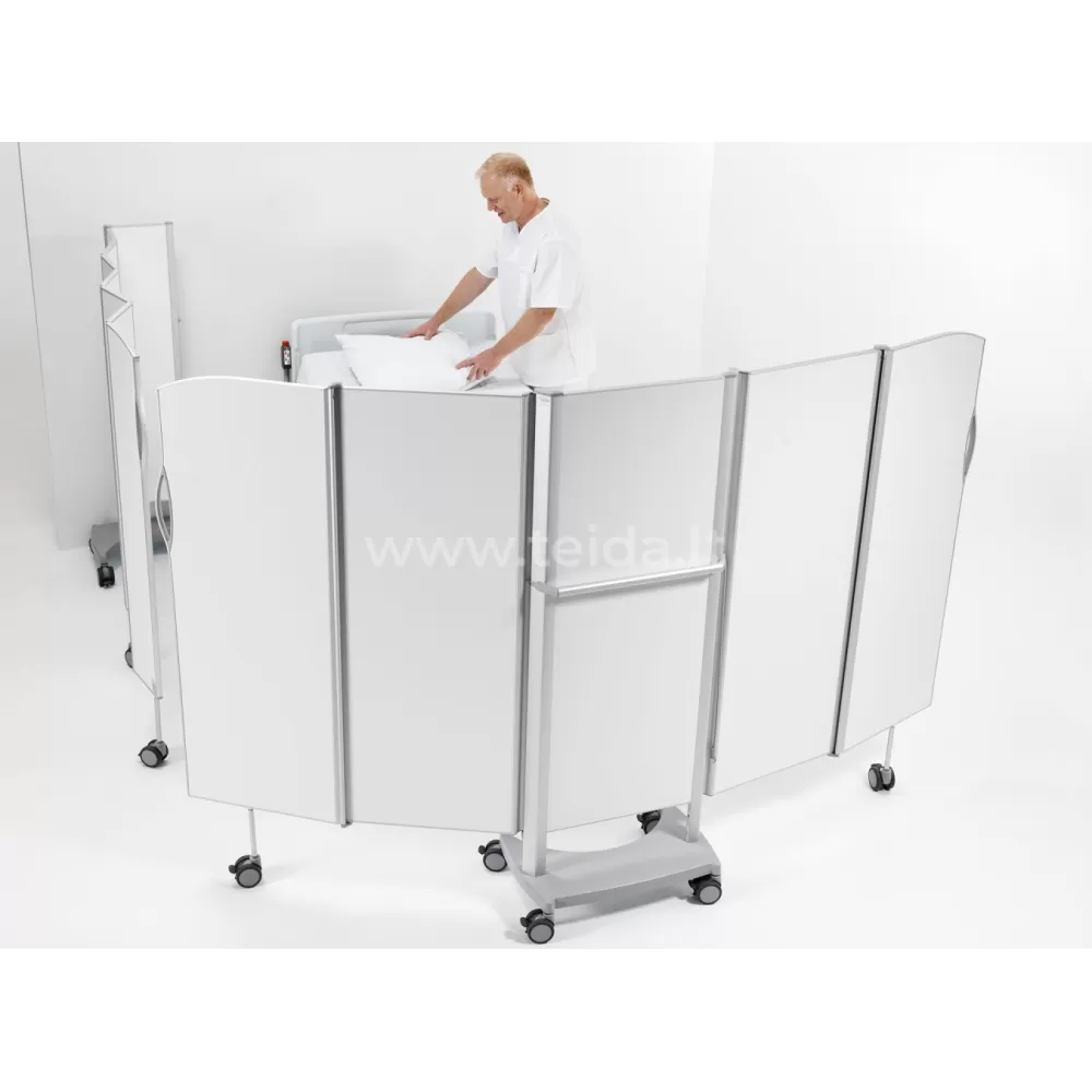 Mobili širma, 3 sekcijų statoma lovūgalyje, aukštis 1,55 m, balta
