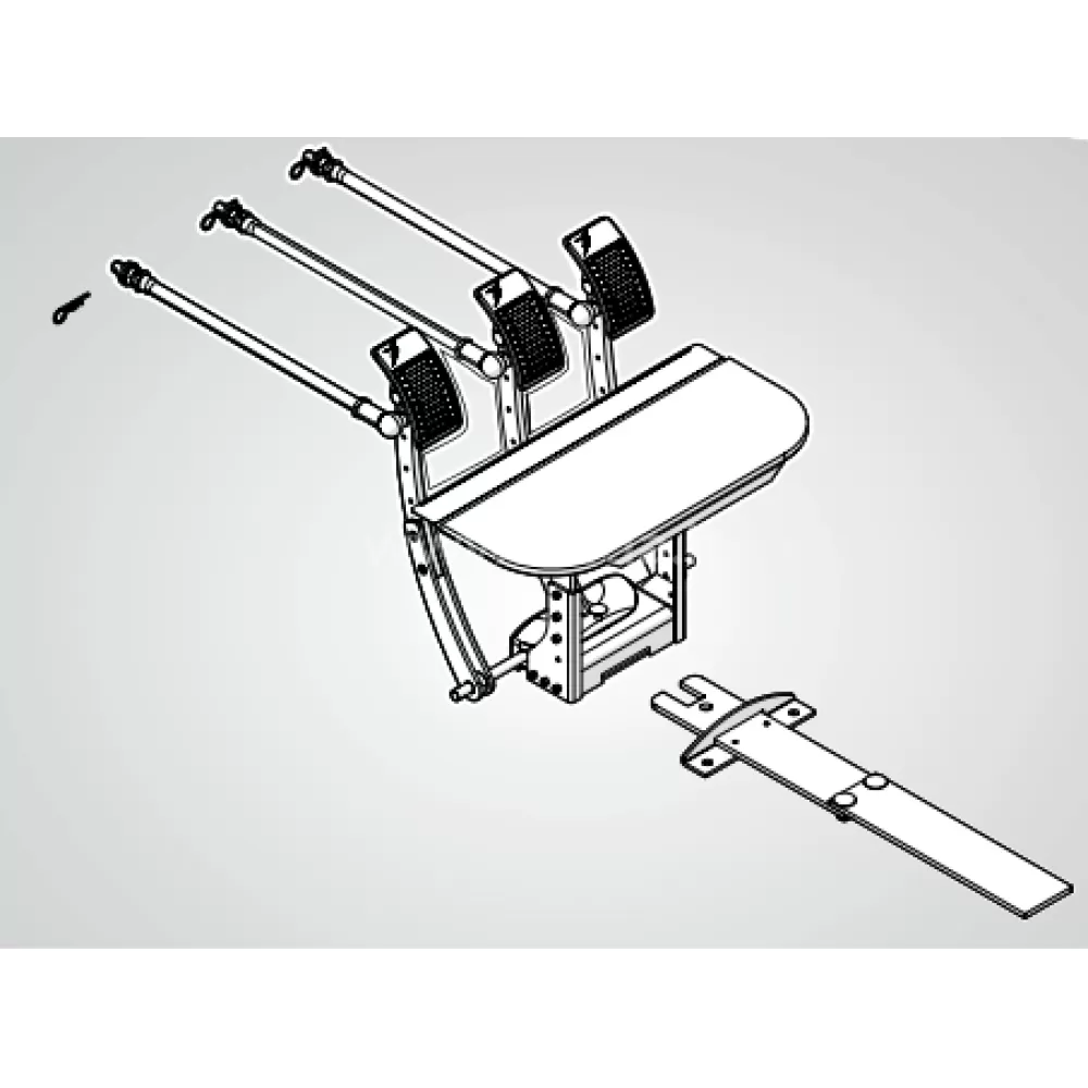 Pėdalų pakėlimo mechanizmas mechaninei pavarų dėžei