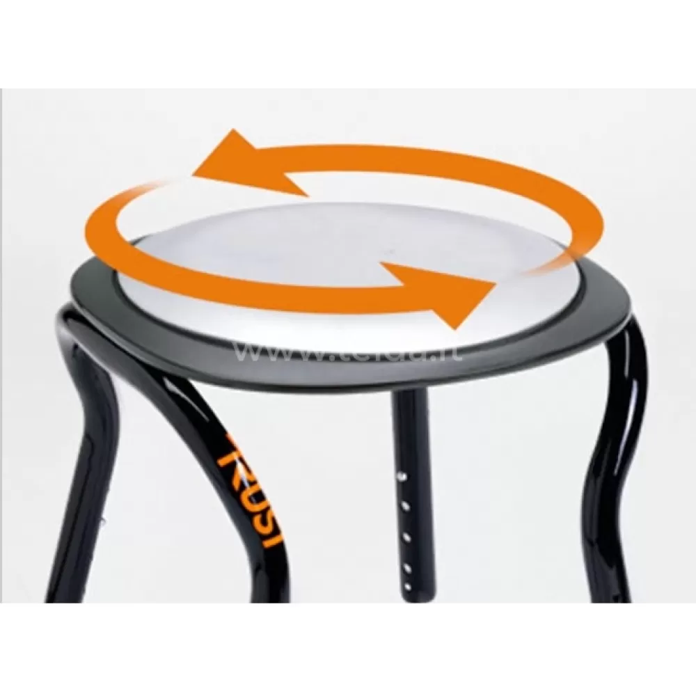 Dušo kėdutė Let's Frisbee su sukama sėdimąja dalimi, juoda