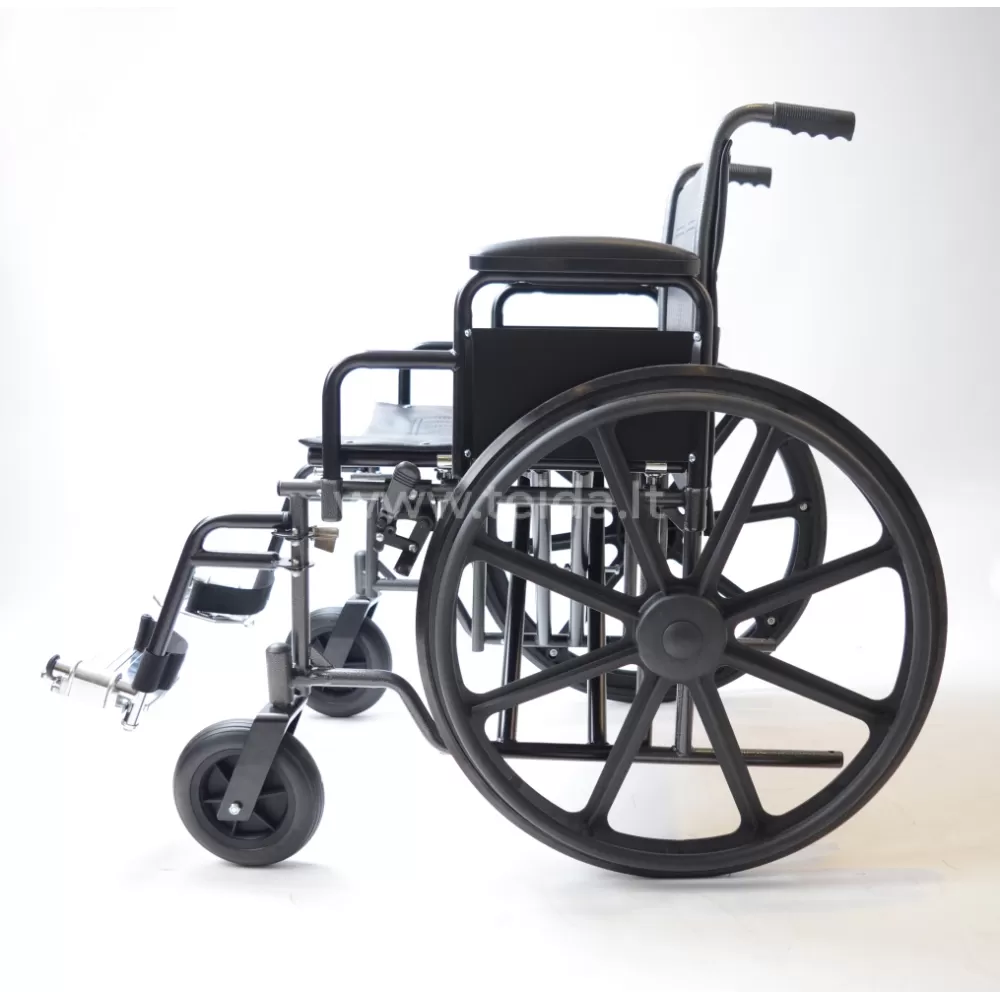 Neįgaliojo vežimėlis universalus sunkiasvoriui, plieninis, 61 cm