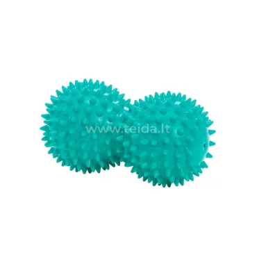 Dygliuotas masažo kamuoliukas Reflex Roll, dvigubas, Ø 8 cm, žalias