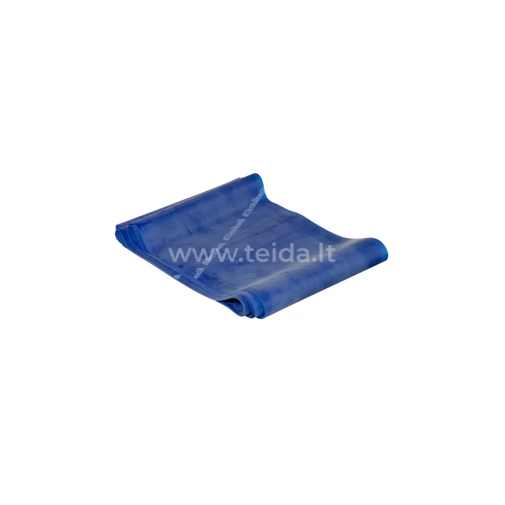 Thera-Band elastinė juosta su lateksu 2,5 m, mėlyna