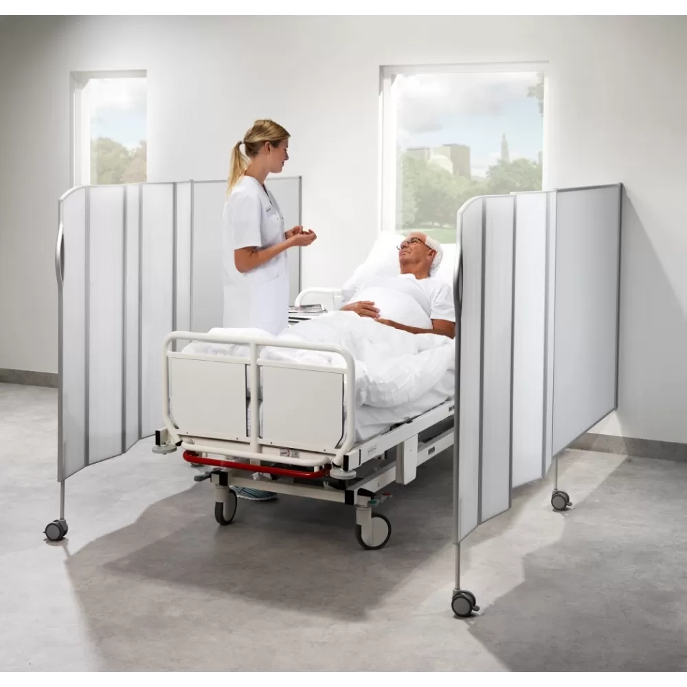 Fiksuotos širmos prailginimas 0.50 m, aukštis 1.45 m, balta