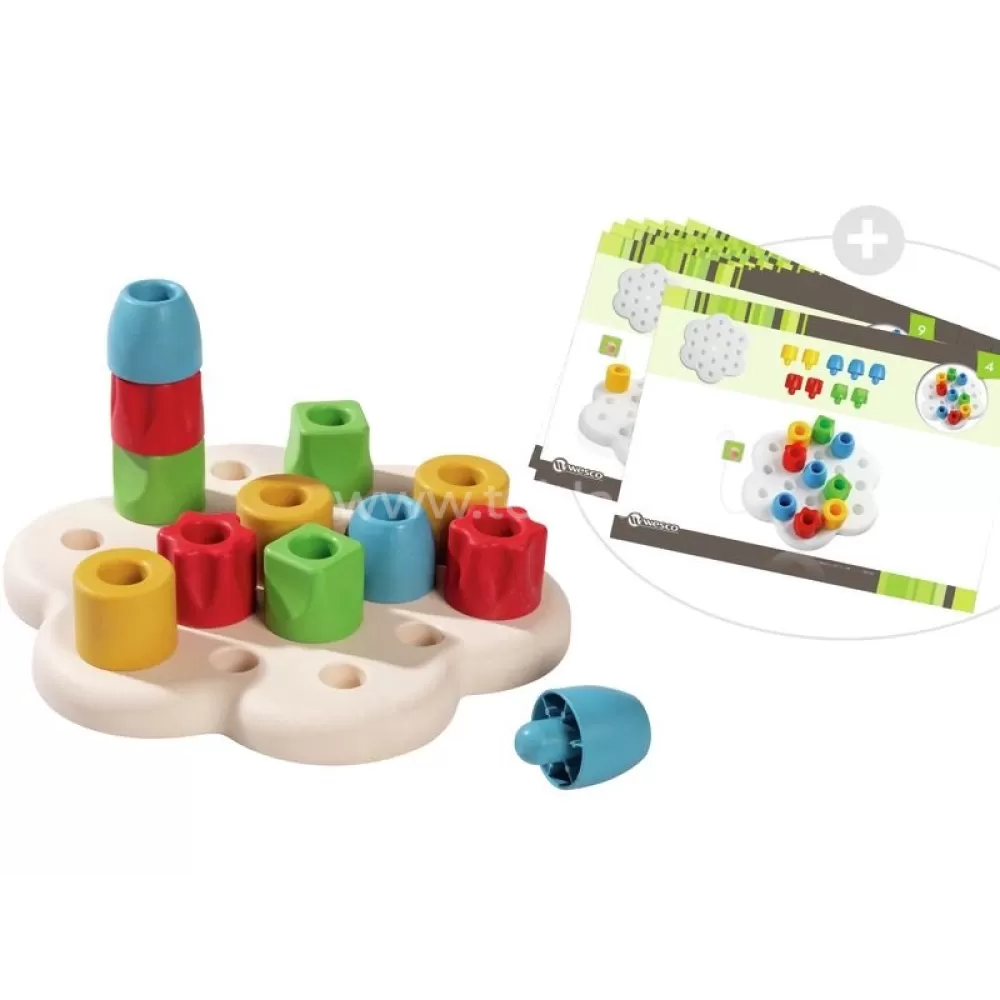 Statymo žaidimas su apvaliomis figūromis