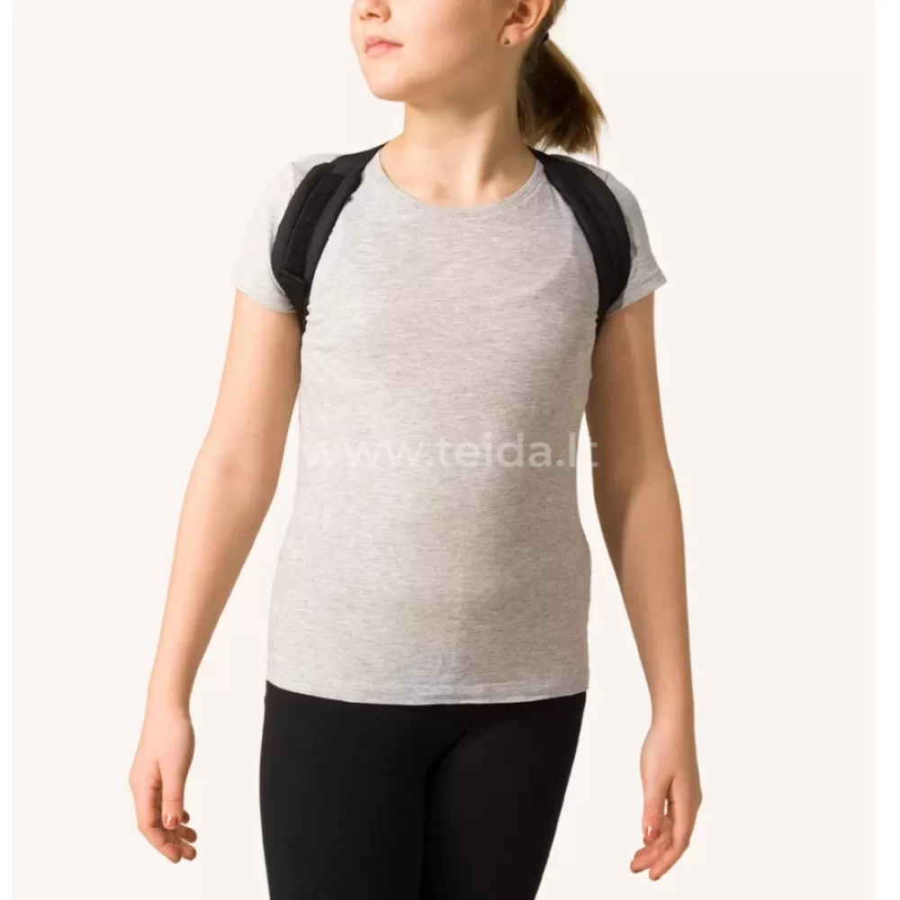 Laikysenos korektorius, vaikiškas, 6-12 m, ūgiui 110-135 cm, juodas