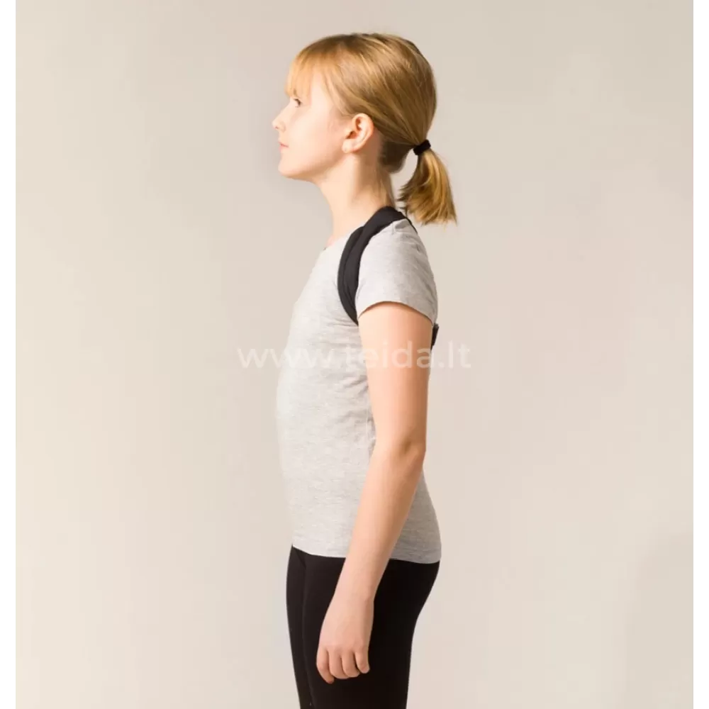 Laikysenos korektorius, vaikiškas, 6-12 m, ūgiui 110-135 cm, juodas