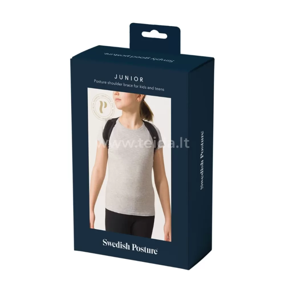 Laikysenos korektorius, vaikiškas, 6-12 m, ūgiui 110-135 cm, juodas