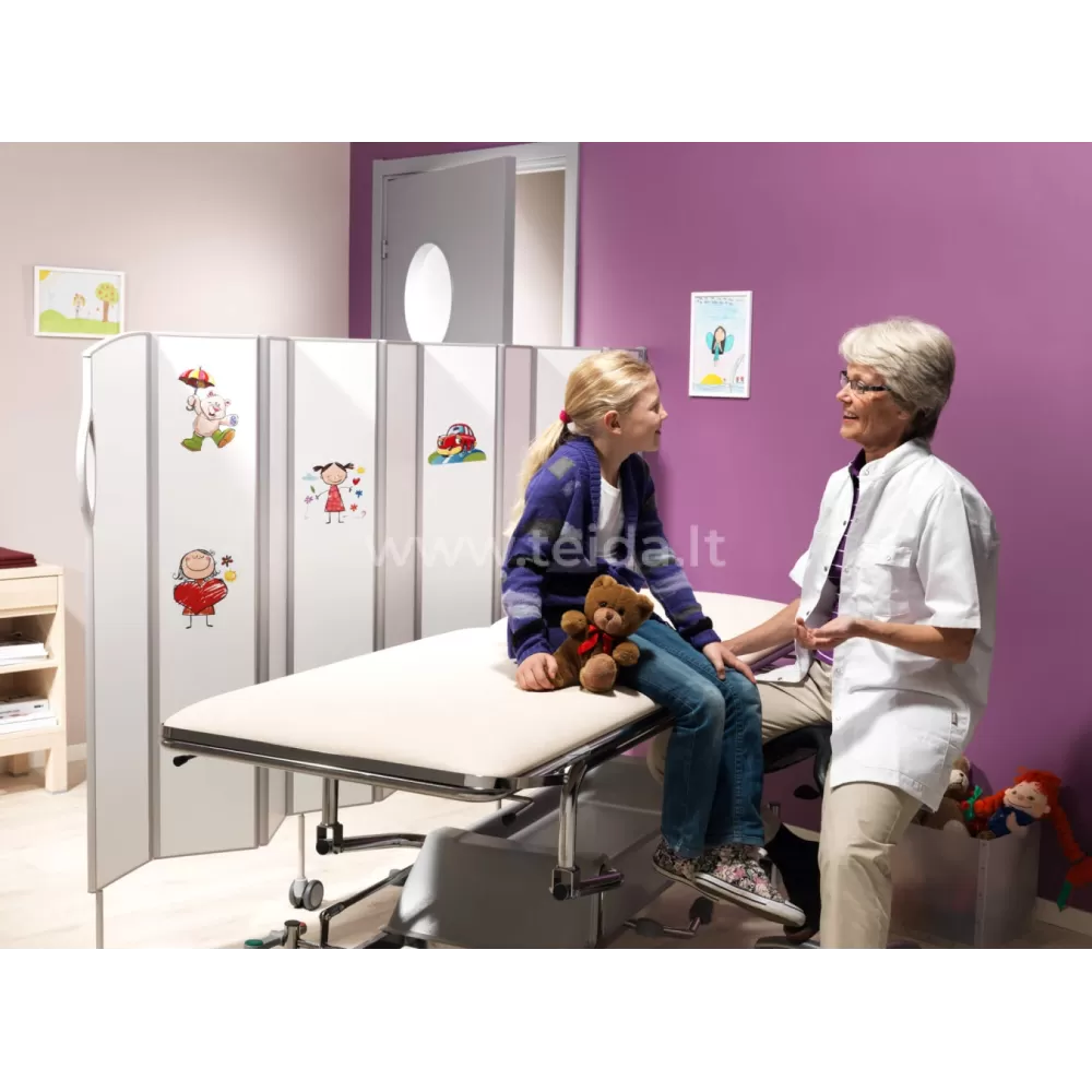 Suglaudžiama 9 sekcijų širma, aukštis 1,85 m, žalia
